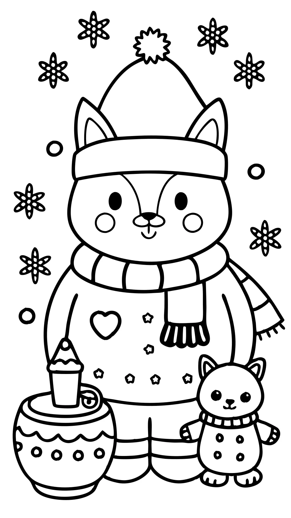 cute winter coloring pages